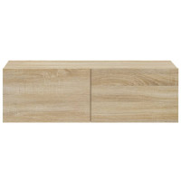 Produktbild för Väggmonterade tv-bänkar 4 delar sonoma-ek 100x30x30 cm