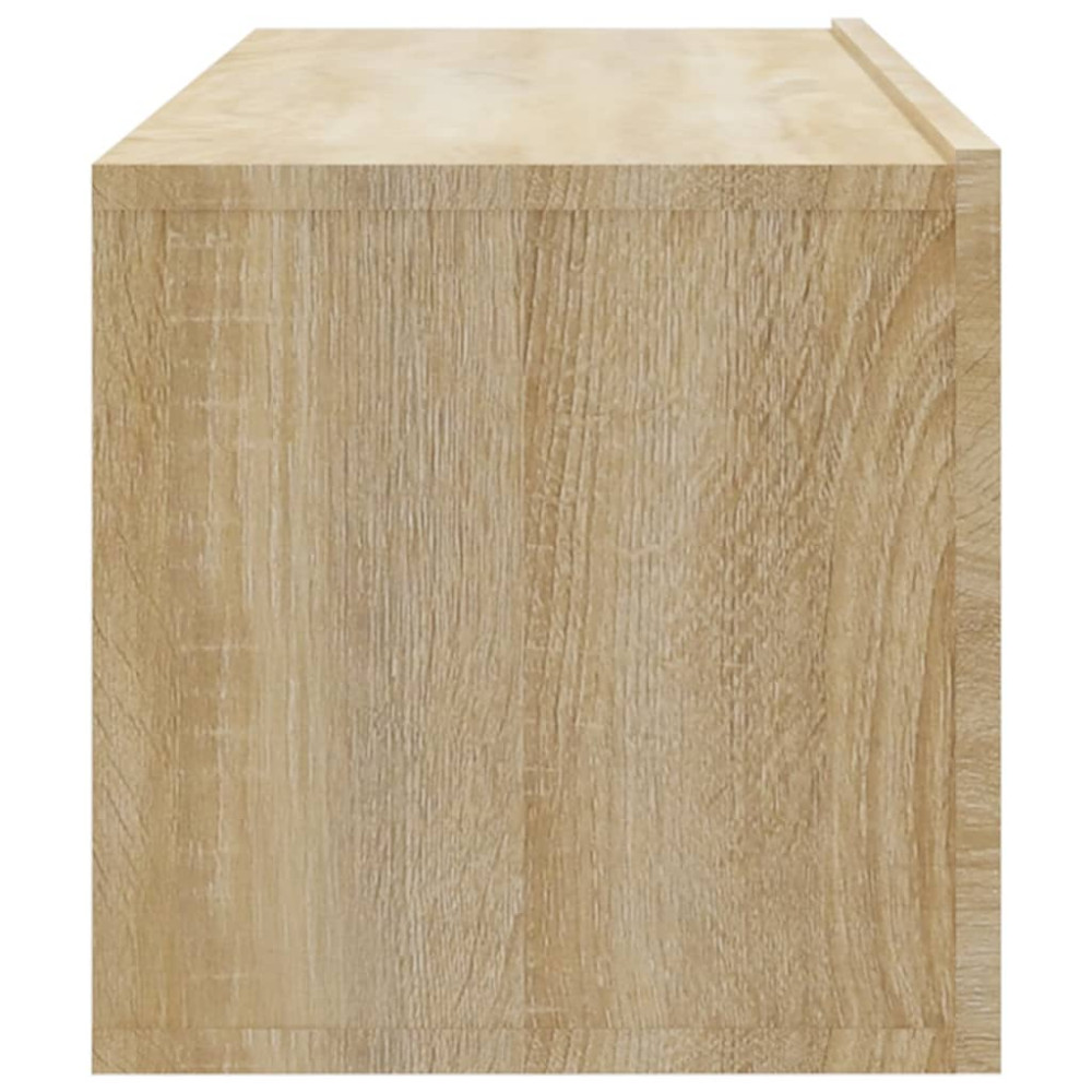 Produktbild för Väggmonterade tv-bänkar 4 delar sonoma-ek 100x30x30 cm