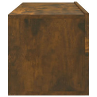 Produktbild för Väggmonterade tv-bänkar 4 delar rökfärgad ek 100x30x30 cm