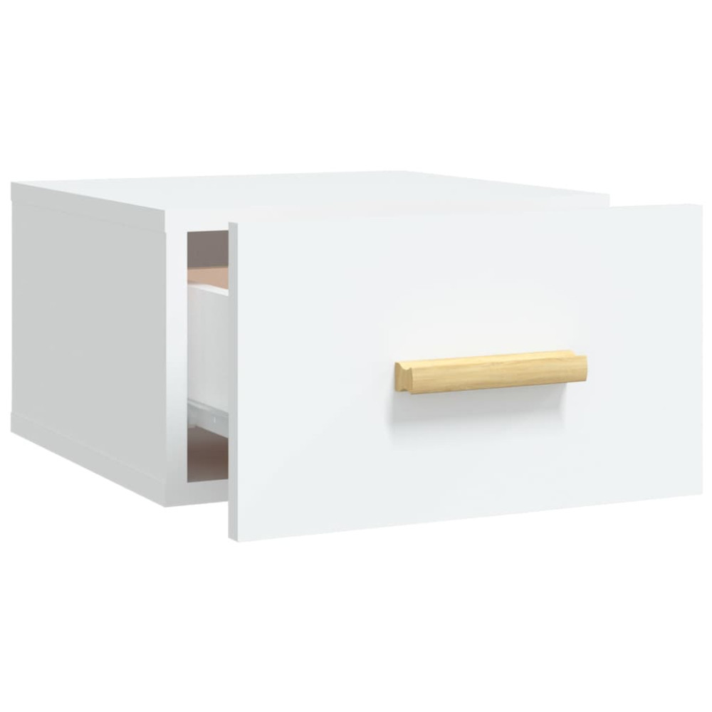Produktbild för Väggmonterade sängbord 2 st vit 35x35x20 cm