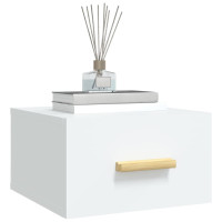 Produktbild för Väggmonterade sängbord 2 st vit 35x35x20 cm