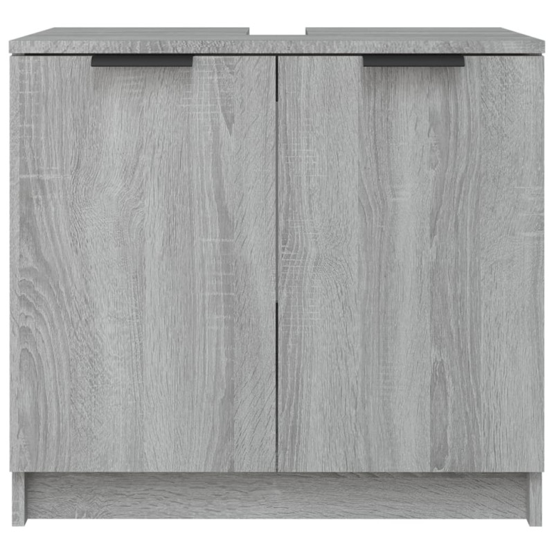 Produktbild för Badrumsskåp grå sonoma 64,5x33,5x59 cm konstruerat trä