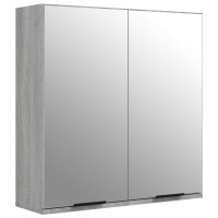 Miniatyr av produktbild för Spegelskåp grå sonoma 64x20x67 cm