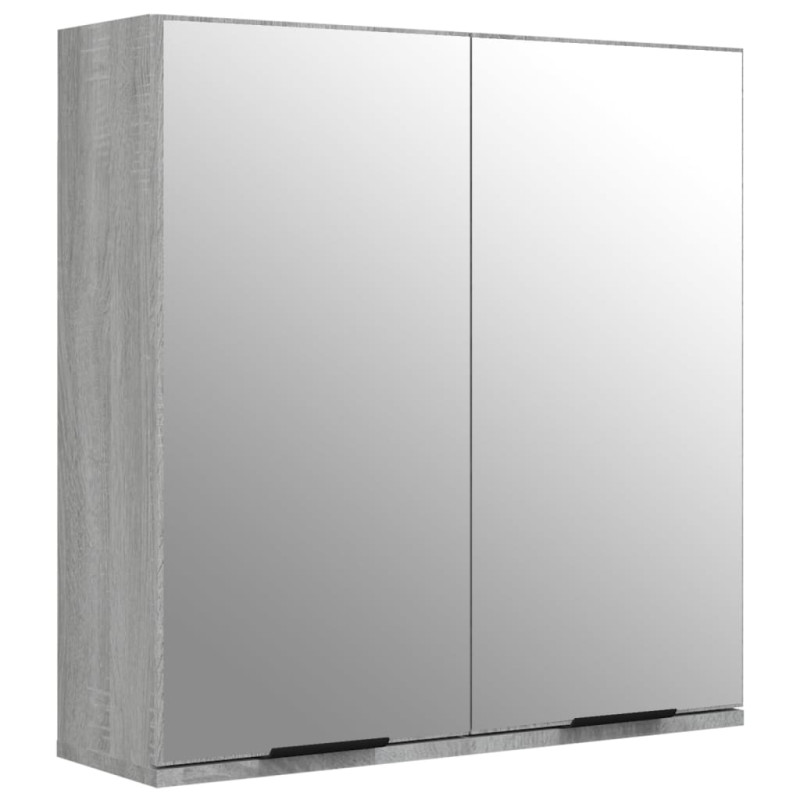 Produktbild för Spegelskåp grå sonoma 64x20x67 cm