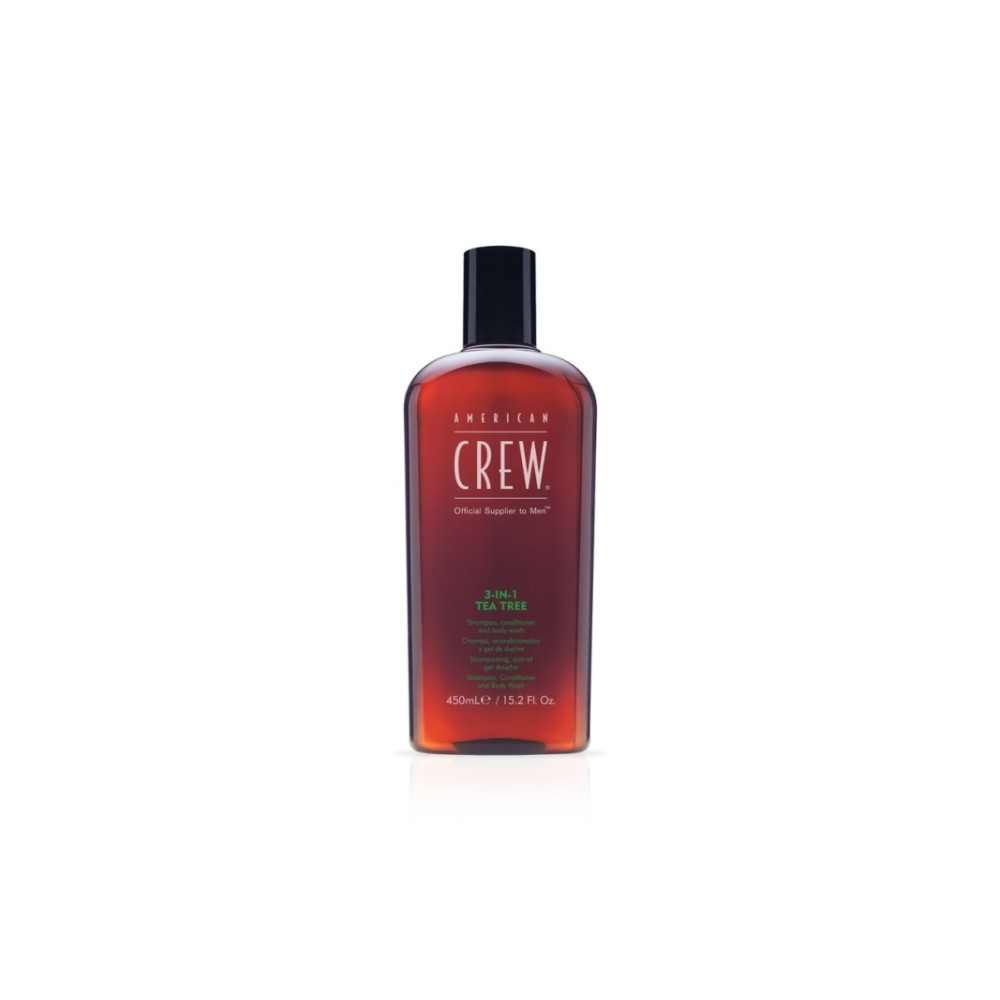 Produktbild för American Crew Tea Tree 3-IN-1 450 ml- shampoo, Balsam, og Bo...