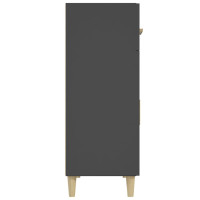 Miniatyr av produktbild för Skänk svart 69,5x34x89 cm konstruerat trä