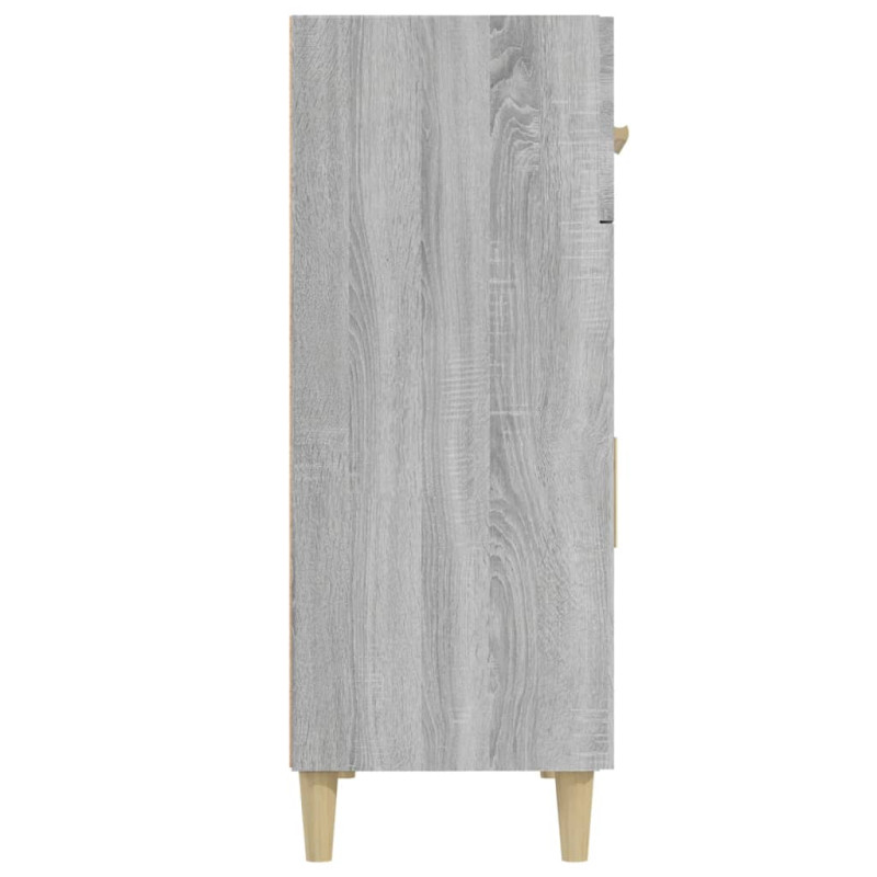Produktbild för Byrå grå sonoma 69,5x34x89 cm konstruerat trä