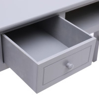 Miniatyr av produktbild för Skrivbord grå 108x45x76 cm massivt kejsarträ