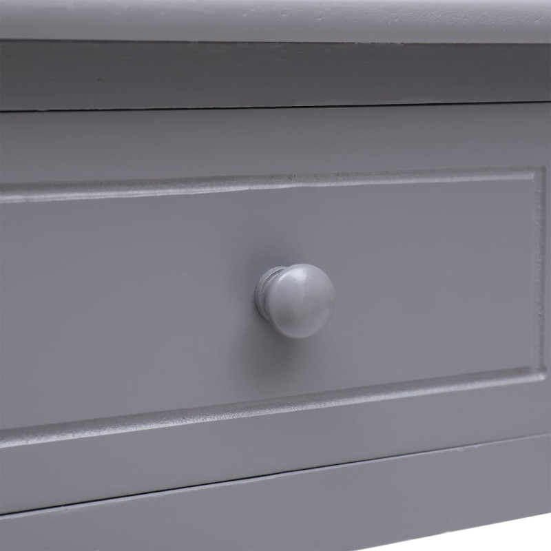 Produktbild för Skrivbord grå 108x45x76 cm massivt kejsarträ