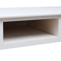 Miniatyr av produktbild för Skrivbord vit 108x45x76 cm massivt kejsarträ