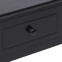 Miniatyr av produktbild för Skrivbord svart 108x45x76 cm massivt kejsarträ