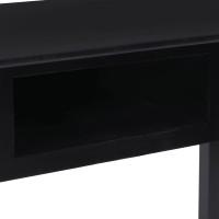 Miniatyr av produktbild för Skrivbord svart 108x45x76 cm massivt kejsarträ