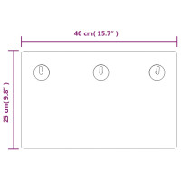 Produktbild för Väggmonterad klädhängare 40x25 cm härdat glas strand
