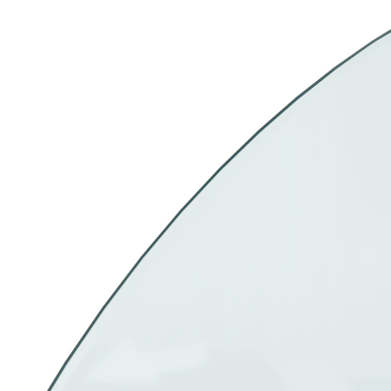 Produktbild för Glasskiva för öppen spis halvrund 1200x500 mm