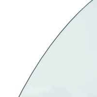 Produktbild för Glasskiva för öppen spis halvrund 1200x600 mm