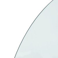 Produktbild för Glasskiva för öppen spis halvrund 1000x500 mm