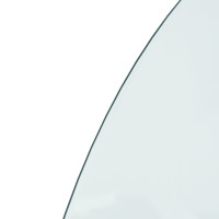 Produktbild för Glasskiva för öppen spis halvrund 1000x600 mm