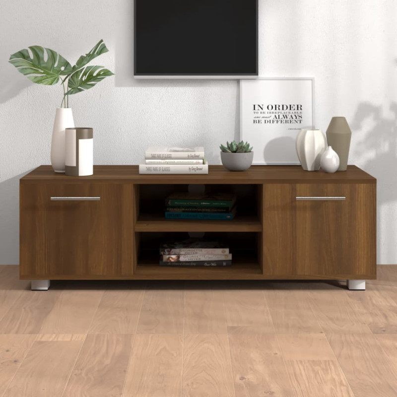 Produktbild för Tv-bänk brun ek 110x40x35 cm konstruerat trä