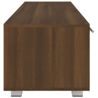 Miniatyr av produktbild för Tv-bänk brun ek 110x40x35 cm konstruerat trä
