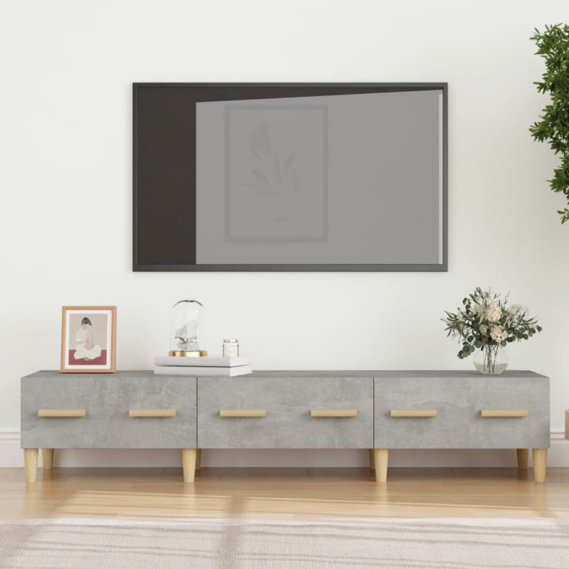Produktbild för Tv-bänk betonggrå 150x34,5x30 cm konstruerat trä