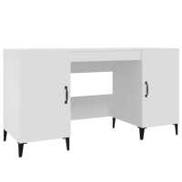 Produktbild för Skrivbord vit 140x50x75 cm konstruerat trä