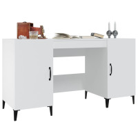 Produktbild för Skrivbord vit 140x50x75 cm konstruerat trä