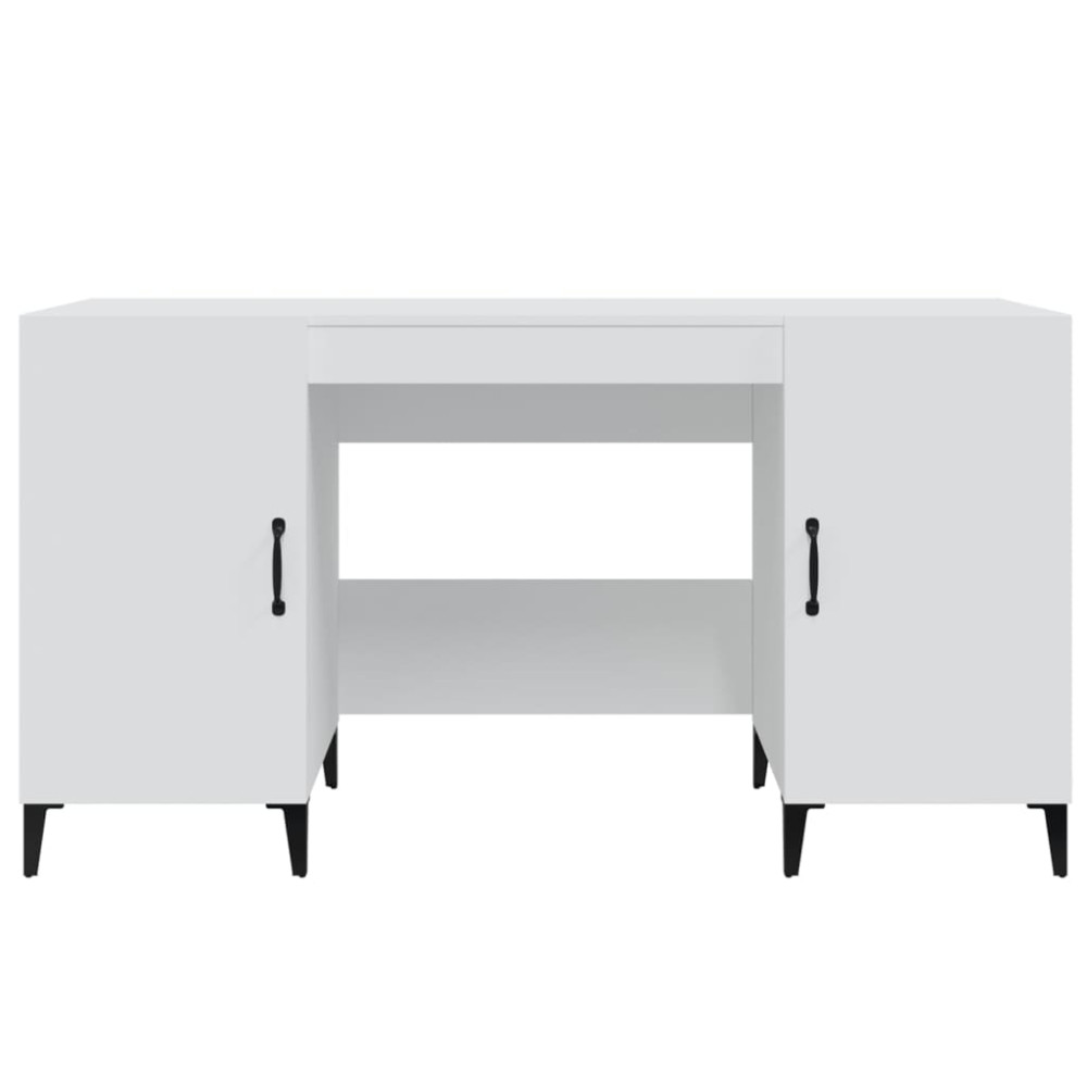 Produktbild för Skrivbord vit 140x50x75 cm konstruerat trä