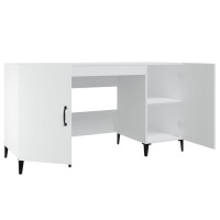 Produktbild för Skrivbord vit 140x50x75 cm konstruerat trä