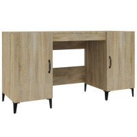 Produktbild för Skrivbord sonoma-ek 140x50x75 cm konstruerat trä