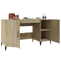 Produktbild för Skrivbord sonoma-ek 140x50x75 cm konstruerat trä