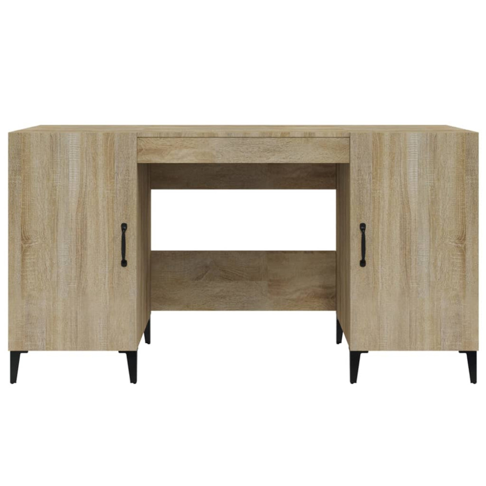 Produktbild för Skrivbord sonoma-ek 140x50x75 cm konstruerat trä
