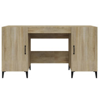 Produktbild för Skrivbord sonoma-ek 140x50x75 cm konstruerat trä