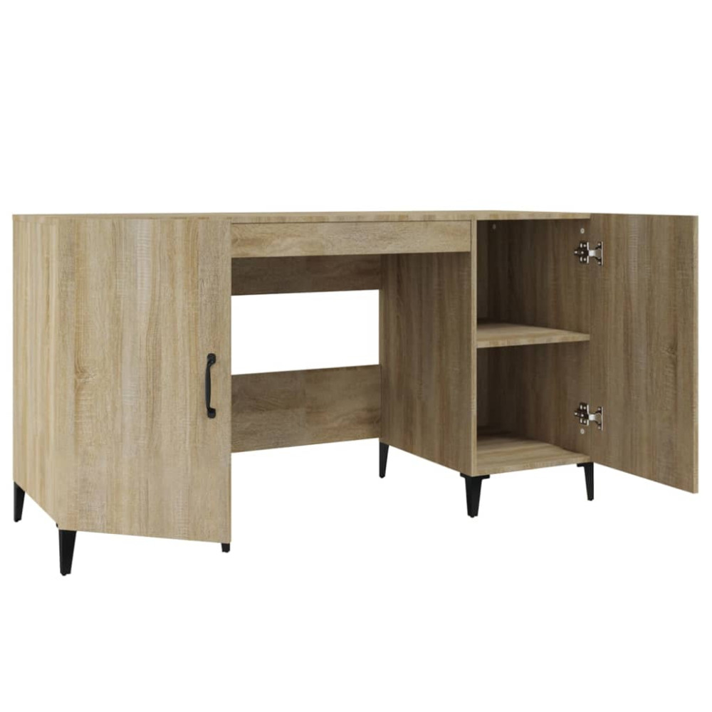 Produktbild för Skrivbord sonoma-ek 140x50x75 cm konstruerat trä