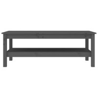 Produktbild för Soffbord grå 110x50x40 cm massiv furu