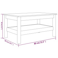 Produktbild för Soffbord 80x50x40 cm massivt furu