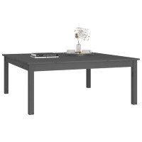 Produktbild för Soffbord grå 100x100x40 cm massiv furu