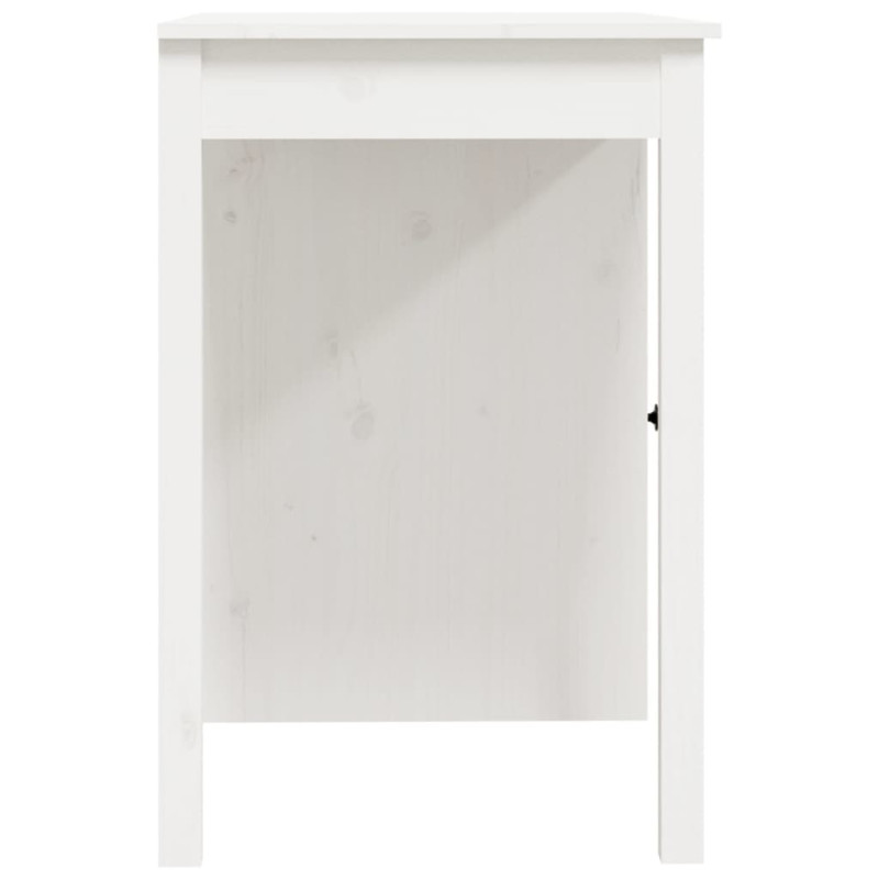 Produktbild för Skrivbord vit 100x50x75 cm massiv furu