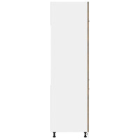 Miniatyr av produktbild för Skåp för kylskåp rökfärgad ek 60x57x207 cm konstruerat trä