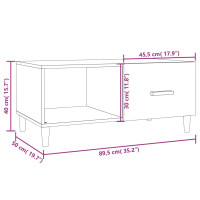 Produktbild för Soffbord rökfärgad ek 89,5x50x40 cm konstruerat trä