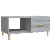 Produktbild för Soffbord grå sonoma 89,5x50x40 cm konstruerat trä