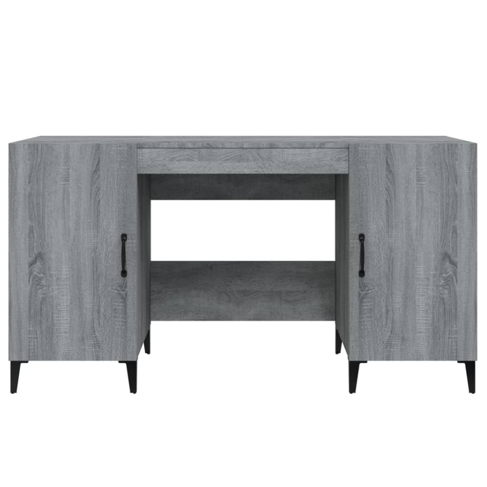 Produktbild för Skrivbord grå sonoma 140x50x75 cm konstruerat trä
