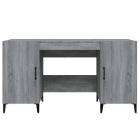 Produktbild för Skrivbord grå sonoma 140x50x75 cm konstruerat trä