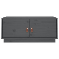 Produktbild för Soffbord grå 80x50x35 cm massiv furu