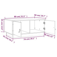 Produktbild för Soffbord honungsbrun 80x50x35 cm massiv furu