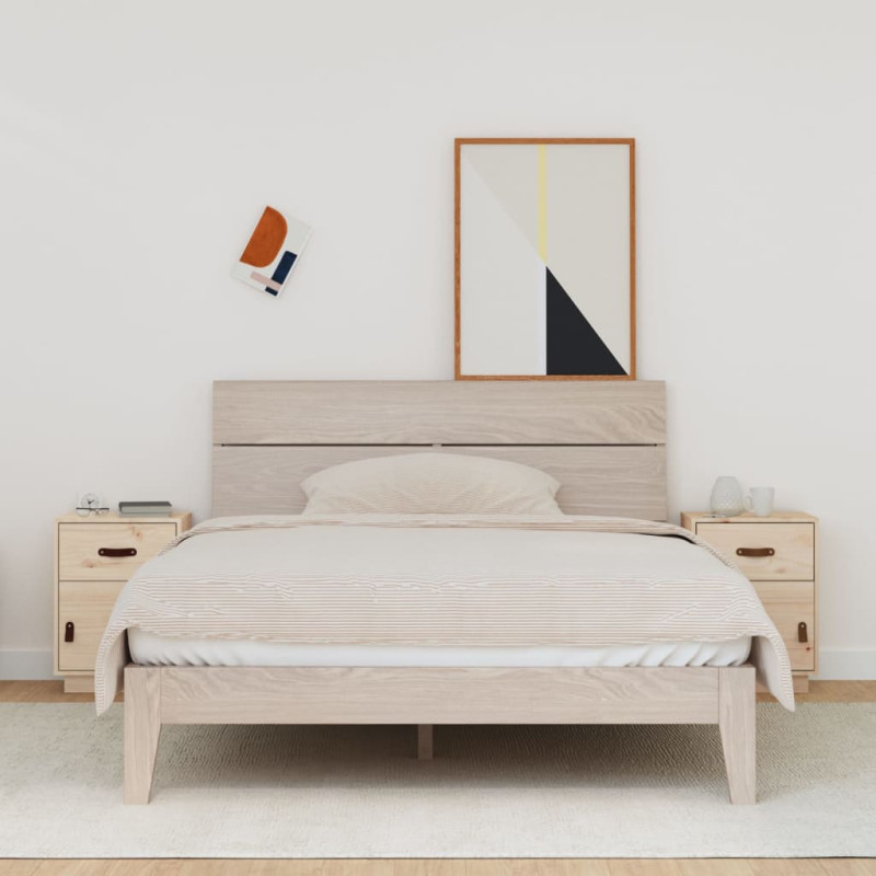 Produktbild för Sängbord 2 st 40x34x55 cm massiv furu