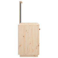 Produktbild för Sminkbord 95x50x134 cm massiv furu