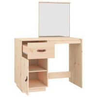 Produktbild för Sminkbord 95x50x134 cm massiv furu