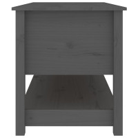 Produktbild för Soffbord grå 102x49x55 cm massiv furu