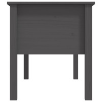 Produktbild för Soffbord grå 102x49x55 cm massiv furu