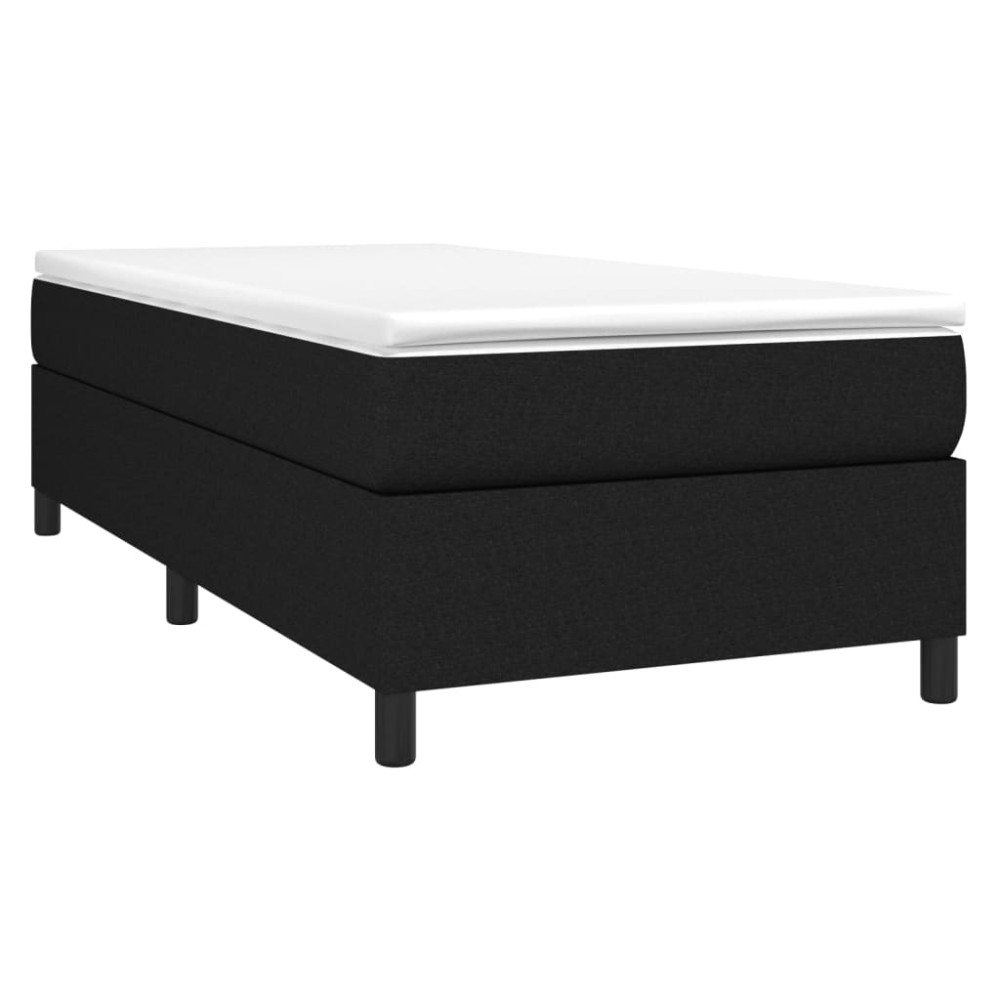 Produktbild för Boxspring-sängram svart 100x200 cm tyg